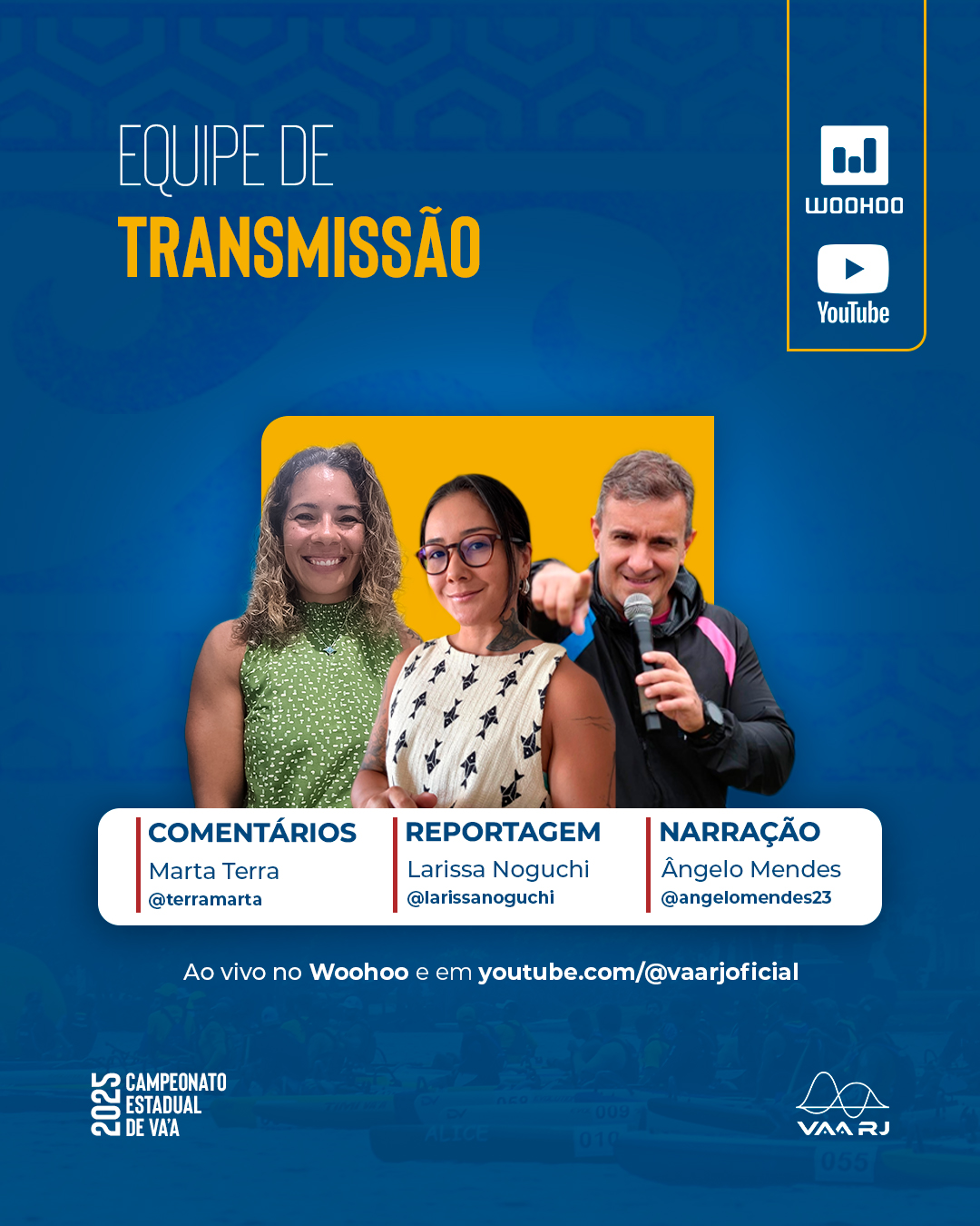 Pots Equipe de Transmissão do Campeonato Estdual de Va'a - canoa havaiana