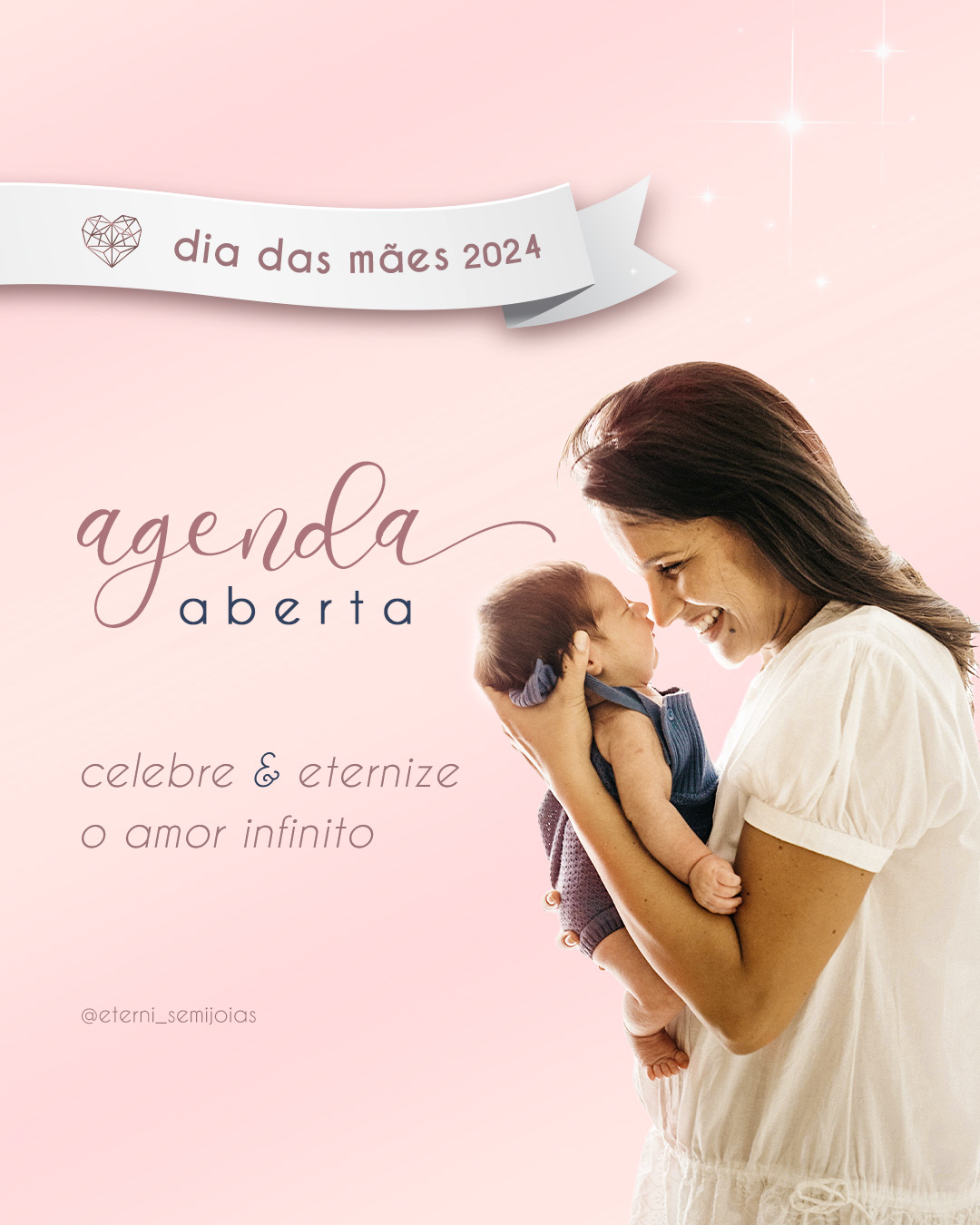 Post Agenda Aberta - Gestão de Redes Sociais - Eterni Joias Afetivas